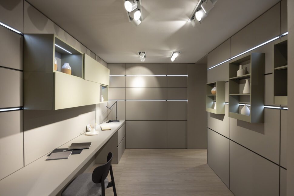 Studio ditreo alla zona living in Veneta Cucine