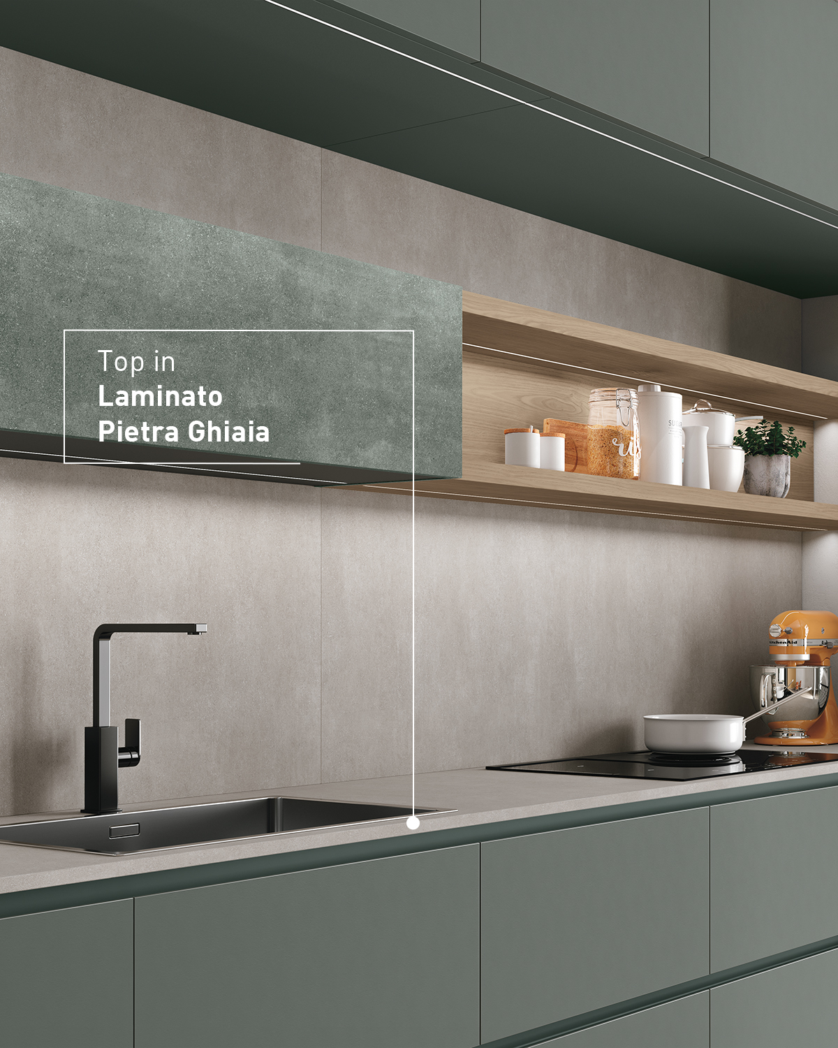 Top cucina in laminato